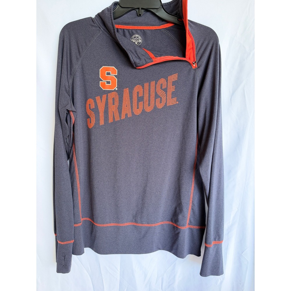 Rivalry Threads Syracuse Orange Quarter Zip Pullover Grey Large 12/14